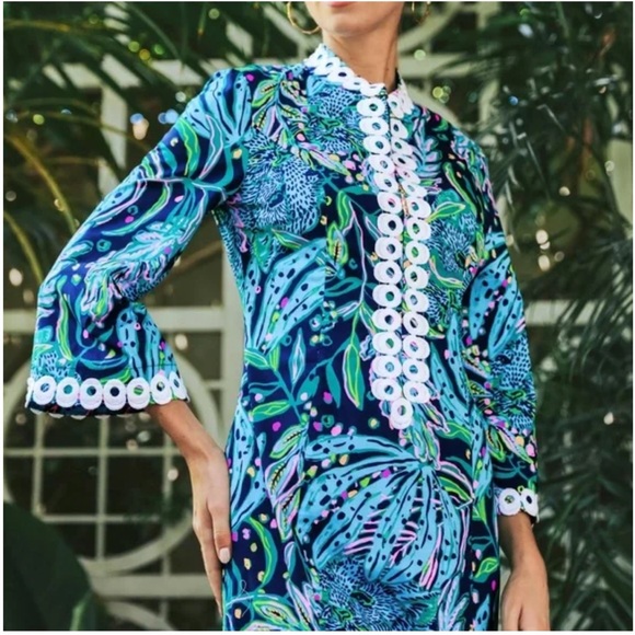 Shealyn Maxi Caftan in Low Tide Navy Catty Purrsonality size 6 - new with tags! - Picture 2 of 9